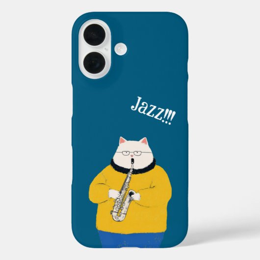 Jazz kat, gepersonaliseerd Case-Mate iPhone case (Achterkant)