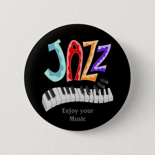 Jazz Lettering Two-Tone Button (Voorkant)