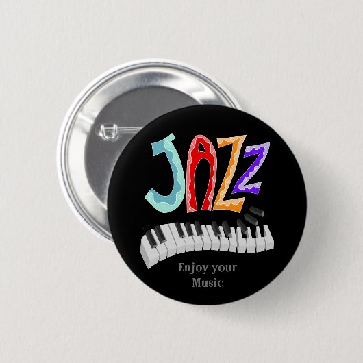 Jazz Lettering Two-Tone Button (Voorkant /achterkant)