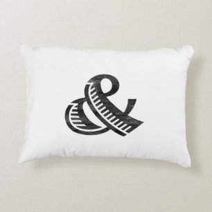 Jazz Letterpress Ampersand Black Accent Kussen
