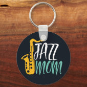 Jazz Mam Cool  Saxophone Player Moeder Sleutelhanger (Voorkant)