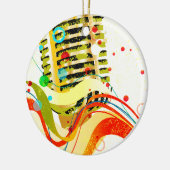 Jazz Microphone Poster Keramisch Ornament (Links)