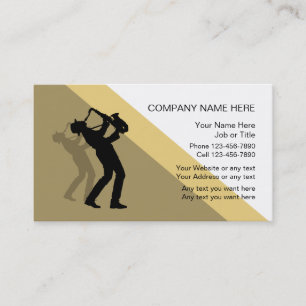 Jazz Music Business Card-sjabloon Visitekaartje