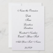 Jazz Music Invitation Kaart (Achterkant)