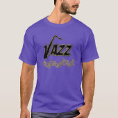 Jazz Music Lover ~ Jazz Notes Sax T-shirt (Voorkant)