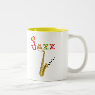 Jazz Music Lovers Gifts Tweekleurige Koffiemok