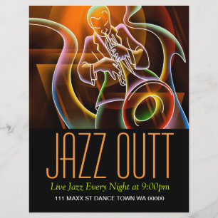 Jazz Music Musician Flyer Invitation