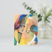 Jazz Music Schilderen "Bassline" Briefkaart (Staand voorkant)