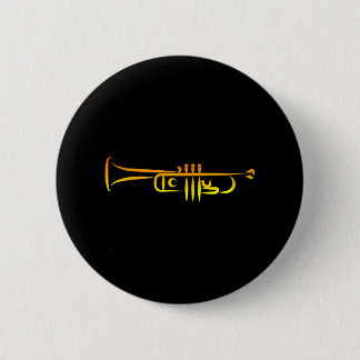 Jazz Music Trumpeter Musician Trumpet Ronde Button 5,7 Cm