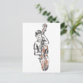 Jazz Musician Briefkaart (Staand voorkant)