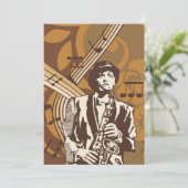 Jazz Musician Kaart (Staand voorkant)