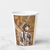 Jazz Musician Papieren Bekers (Voorkant)