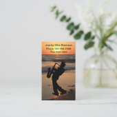 Jazz Musician Tropical Sunset Visitekaartje (Staand voorkant)