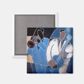 Jazz Musicians Magnet Magneet (Voorkant / Achterkant)