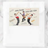 Jazz Musicians Retro Music Blues  ART Paint Rechthoekige Sticker (Tas)