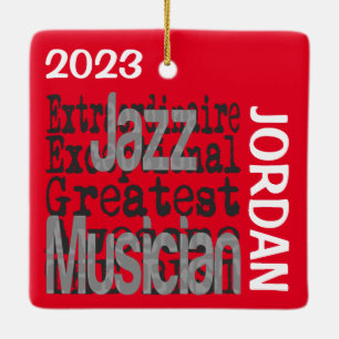 Jazz Muzikant Buitengewoon CUSTOM Keramisch Ornament
