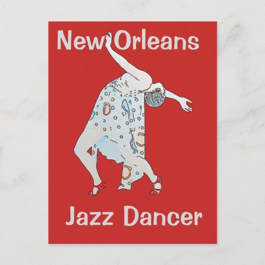 Jazz, New Orleans, Dancer Briefkaart (Voorkant)