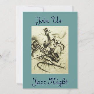 Jazz Night Invitations Kaart