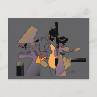 Jazz & Nightshades Abstracte kunst Briefkaart