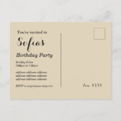 Jazz nuit anniversaire de carte postale (Dos)