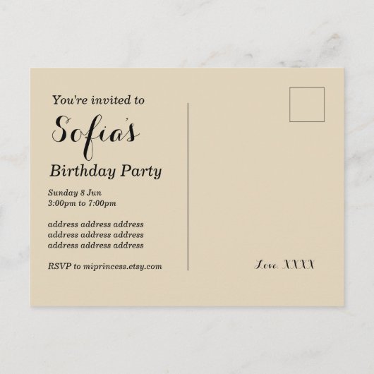 Jazz nuit anniversaire de carte postale (Dos)