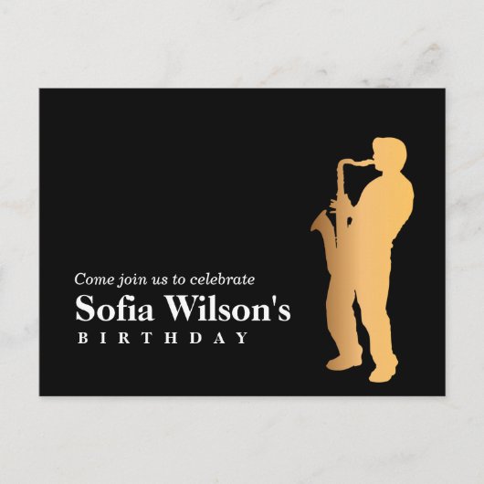 Jazz nuit anniversaire de carte postale (Devant)
