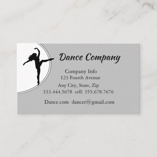 Jazz of Ballet Dancing Studio Visitekaartje (Voorkant)