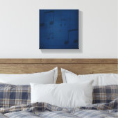 Jazz op Blauw Verpakt Canvas Print (Insitu (Slaapkamer))