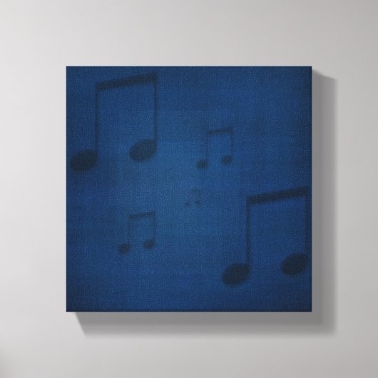 Jazz op Blauw Verpakt Canvas Print (Voorkant)