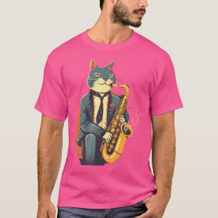 Jazz op trompet saxofonist en muzikant Retro Ja T-shirt