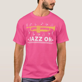 Jazz op trompettist Blues Muziekliefhebbers Retro  T-shirt