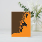 Jazz Oranje Briefkaart (Staand voorkant)