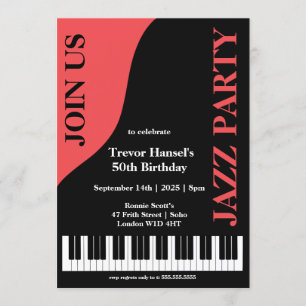 Jazz Party Birthday Kaart