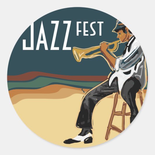 Jazz Player Sticker (Voorkant)