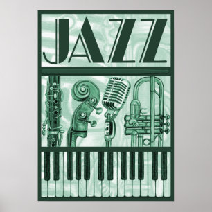 Jazz Poster Green