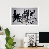 Jazz Quartet Poster (Thuiskantoor)