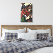 Jazz Quartet Stretched Canvas Print (Insitu (Slaapkamer))