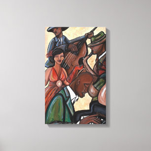 Jazz Quartet Stretted Canvas Print
