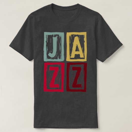 Jazz retro 2 t-shirt (Design voorkant)