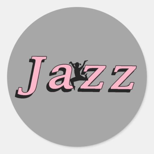 Jazz Ronde Sticker (Voorkant)