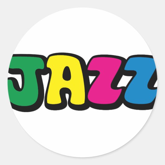Jazz Ronde Sticker (Voorkant)