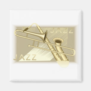 Jazz Saxaphone en Trombone Magneet
