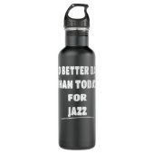 Jazz Saxaphone Jazz Day Jazz Gift Waterfles (Voorkant)