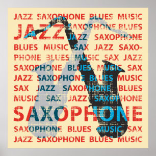 Jazz saxofone poster