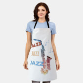 Jazz Saxofoon Moderne Kunst Schort (Gedragen)