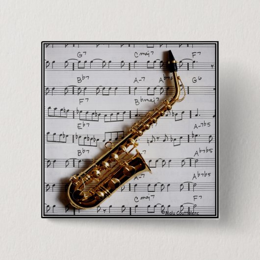 Jazz Saxophone Button (Voorkant)