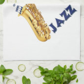 Jazz Saxophone Kitchen Towel Theedoek (Gevouwen)