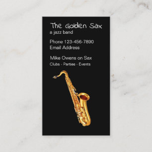 Jazz Saxophone Theme Visitekaartje
