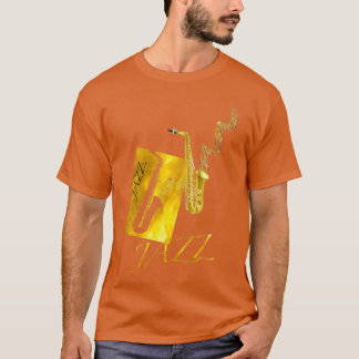 Jazz Saxophonisten Gift Gold Sax Muzieknoten 1 T-shirt