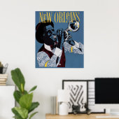JAZZ SCENE NEW ORLEANS c. 1955 Poster (Thuiskantoor)
